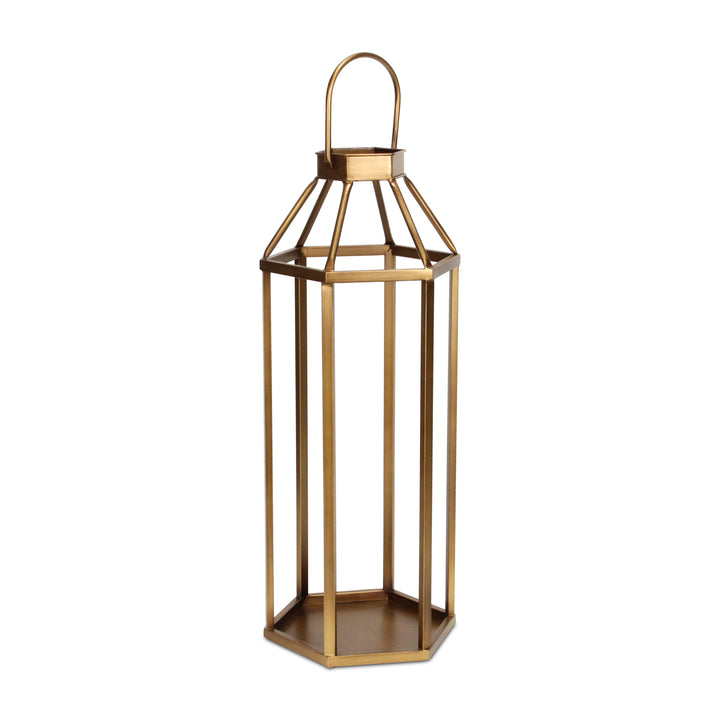 6069GD - Novara Hexagon Lantern - Gold