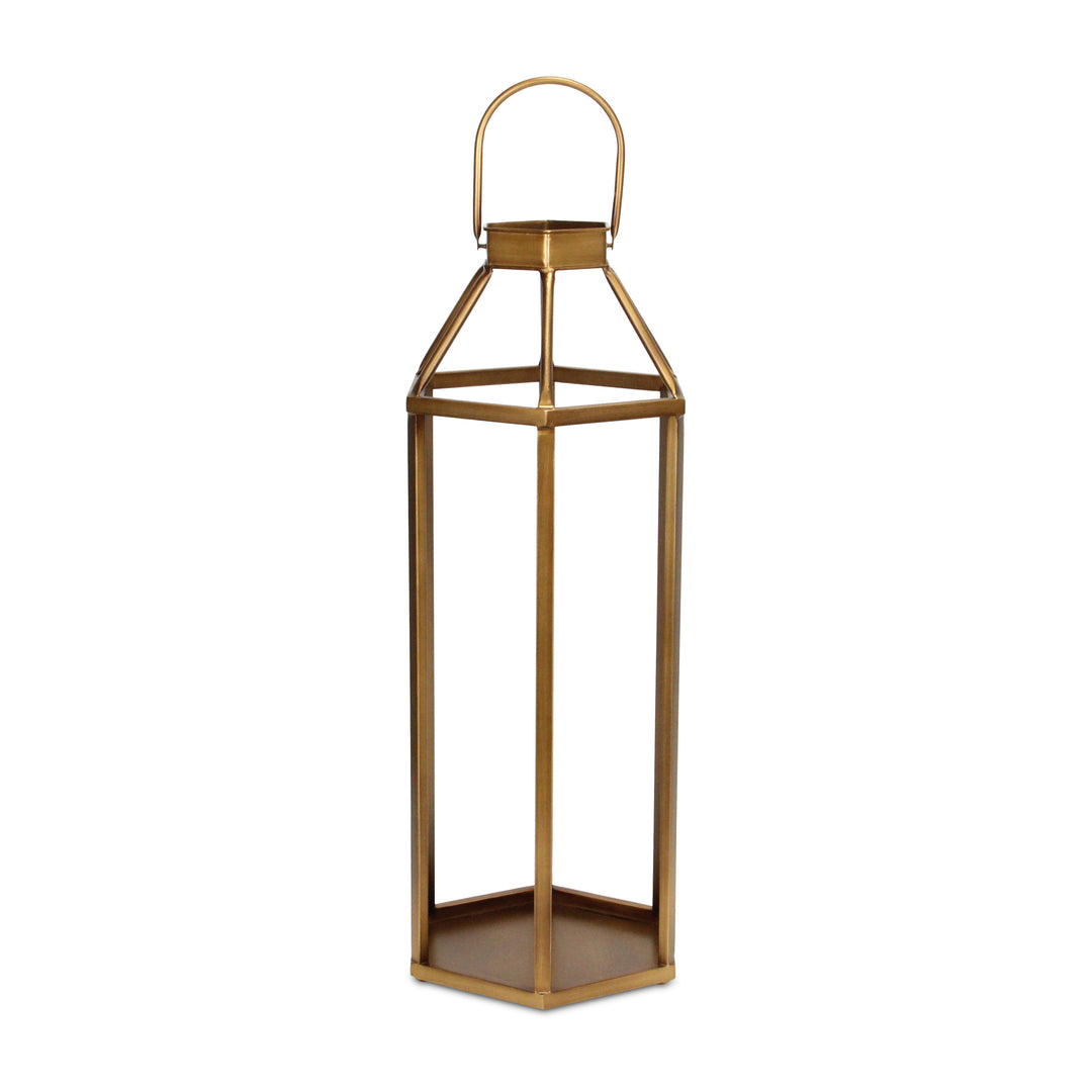 6069GD - Novara Hexagon Lantern - Gold