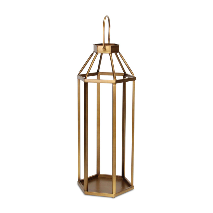 6069GD - Novara Hexagon Lantern - Gold