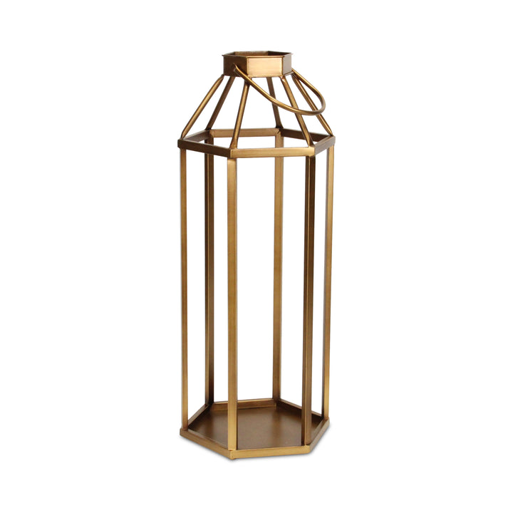 6069GD - Novara Hexagon Lantern - Gold