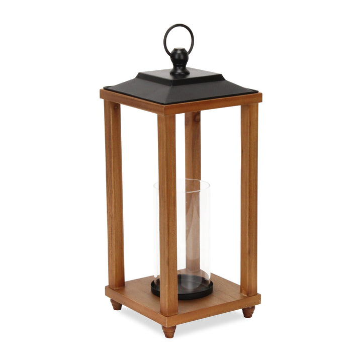 6073 - Vivora Wood & Metal Lantern - Small