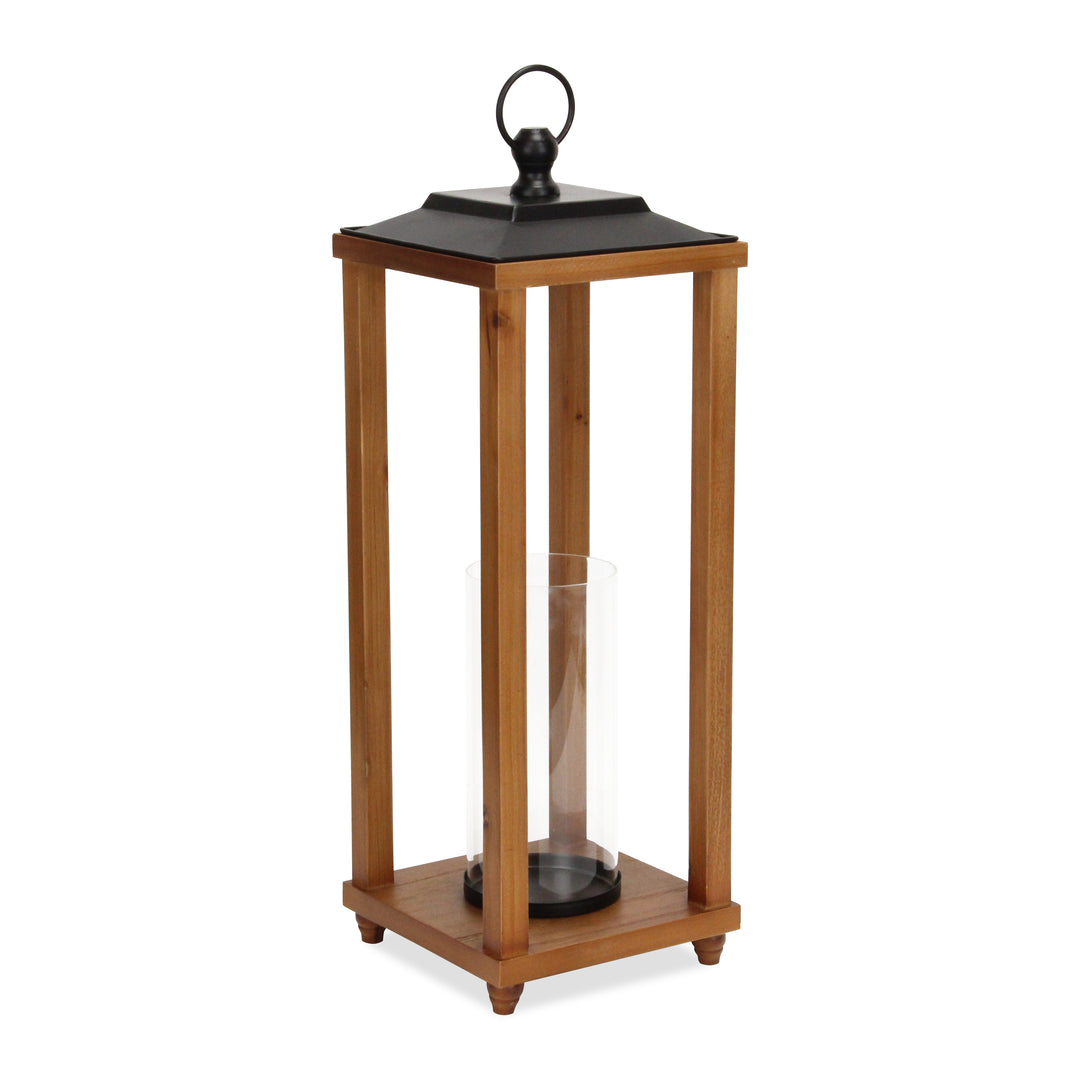 6074 - Vivora Wood & Metal Lantern - Large