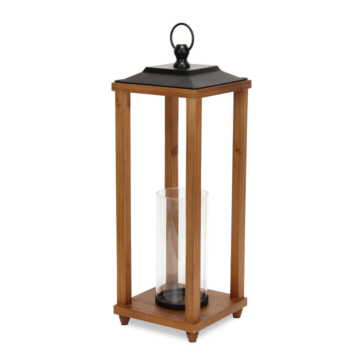 6074 - Vivora Wood & Metal Lantern - Large