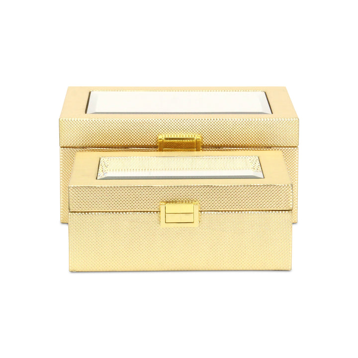 6078-2GD - Liniva Woven Pattern Box Set - Gold