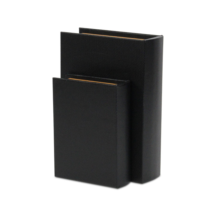 6079-2 - Liniva Woven Pattern Book Boxes