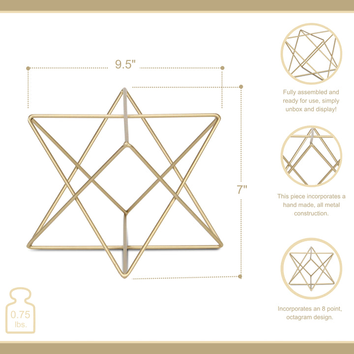 6082GD-L - Eclipta Gold Metal Octagram