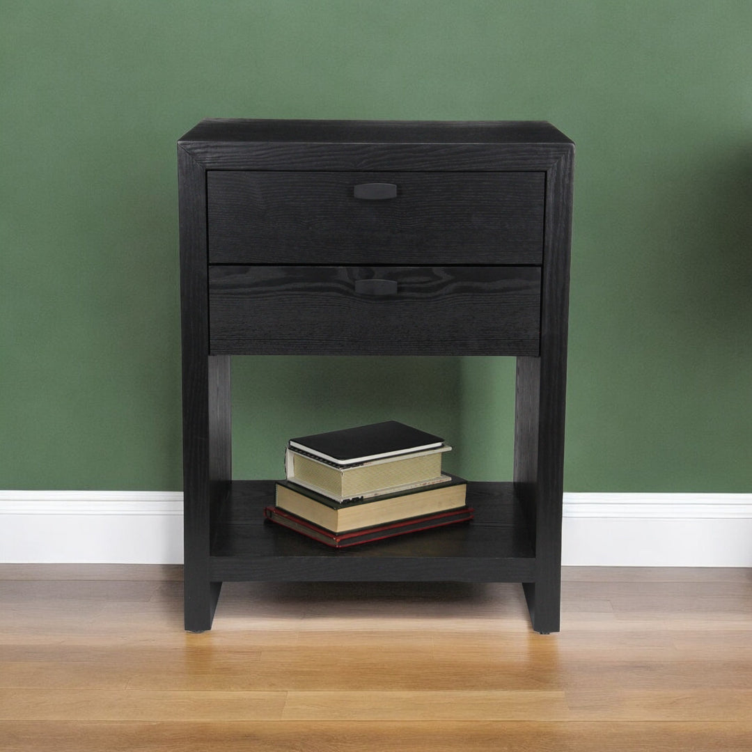 6083BK - Vivara 2 Drawer Nightstand - Black