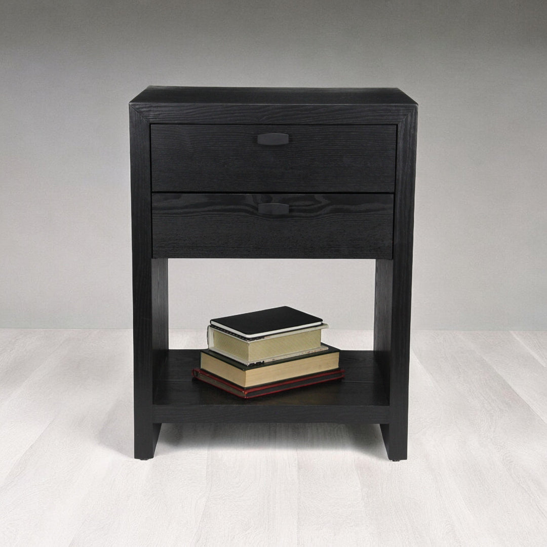 6083BK - Vivara 2 Drawer Nightstand - Black