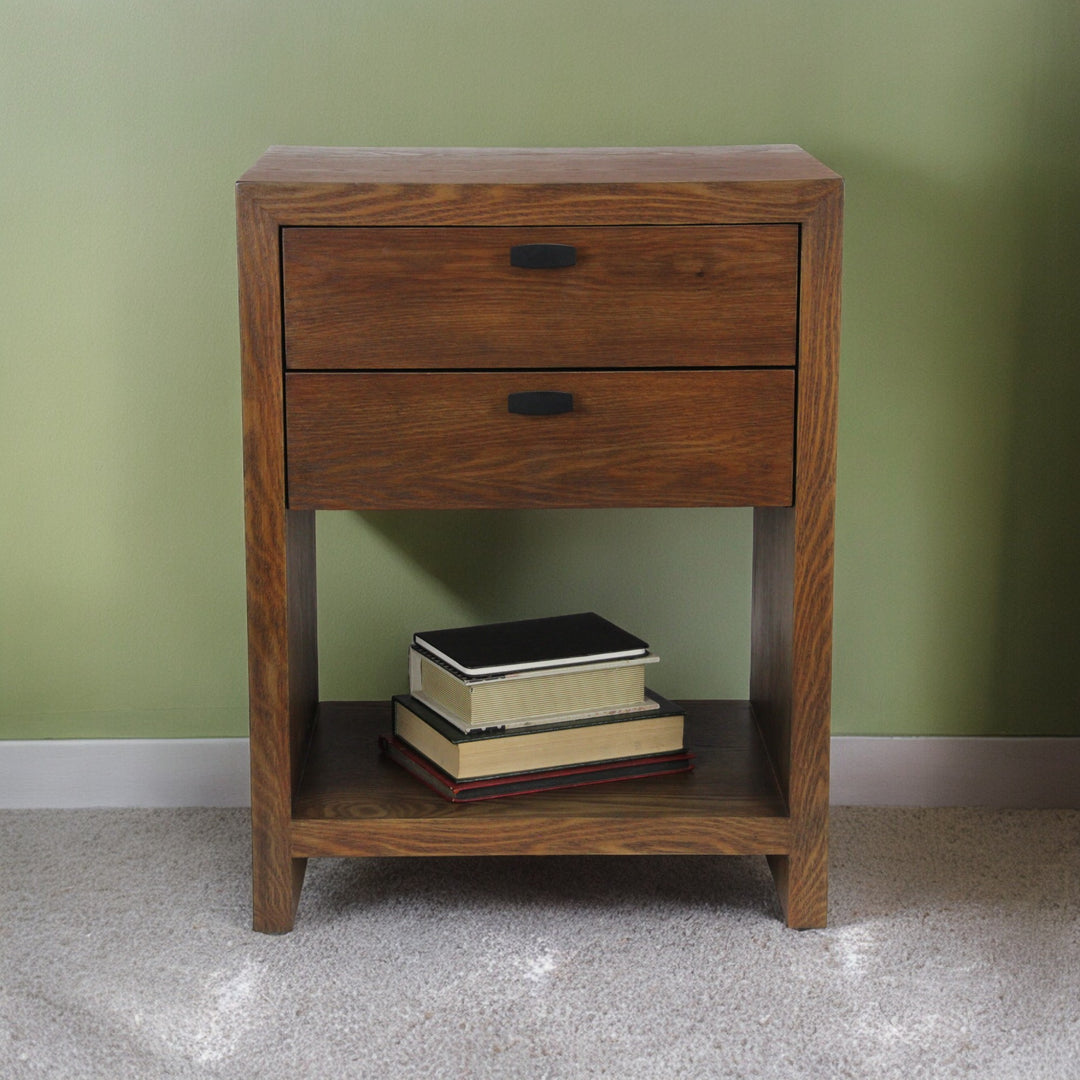 6083BR - Vivara 2 Drawer Nightstand - Brown