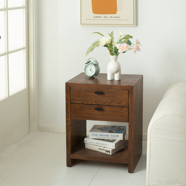 6083BR - Vivara 2 Drawer Nightstand - Brown