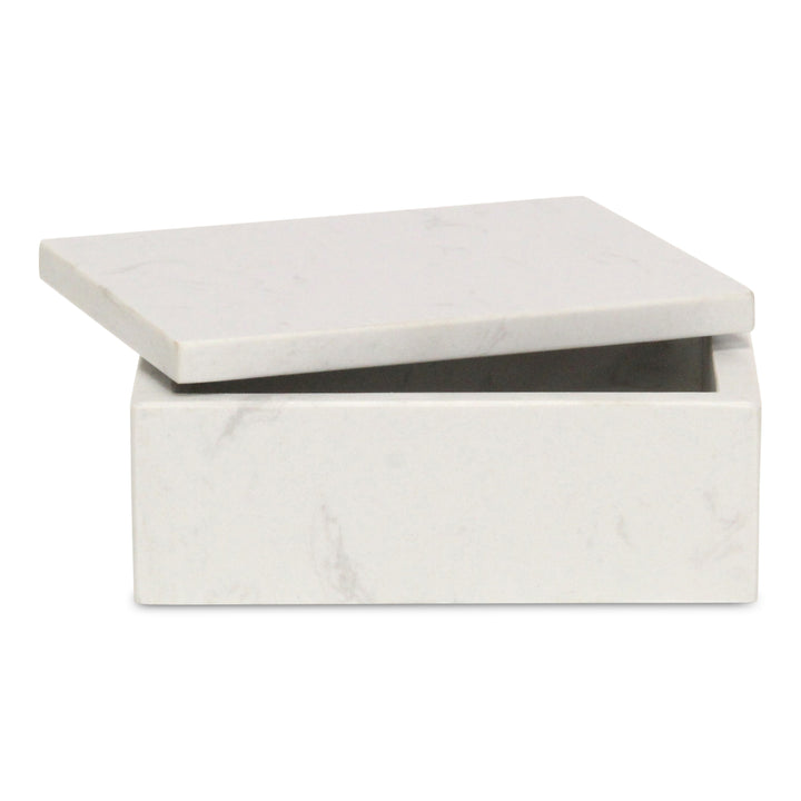 6090WT - Sarraseau Marble Box - White