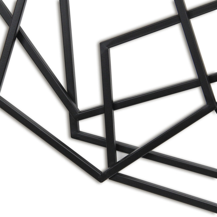 6092BK - Astraga Pentagon Wall Art - Black