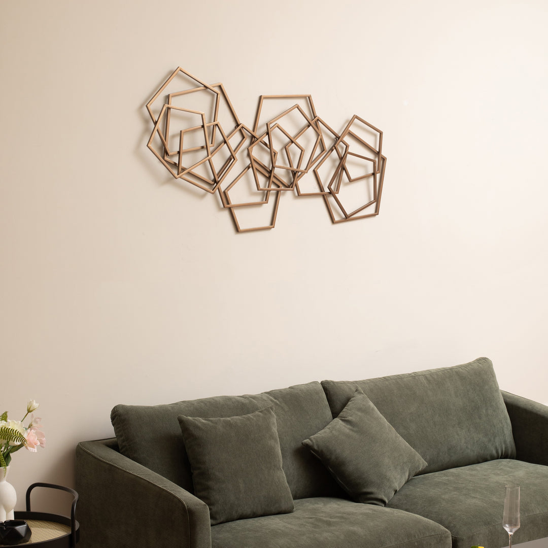 6092BZ - Astraga Pentagon Wall Art - Bronze