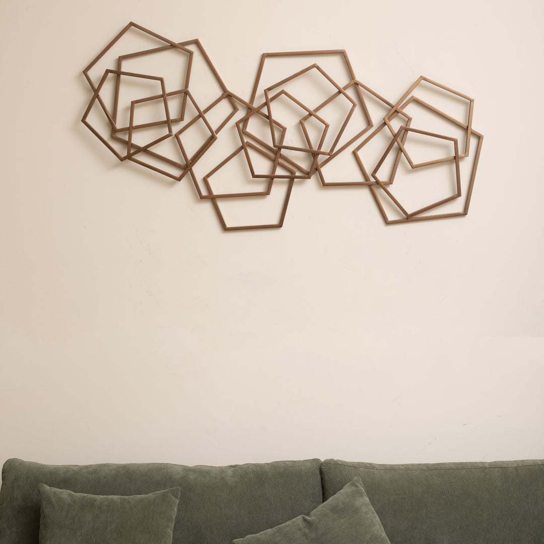 6092BZ - Astraga Pentagon Wall Art - Bronze