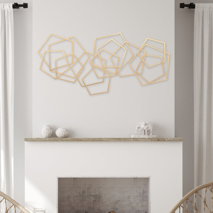 6092GD - Astraga Pentagon Wall Art - Gold