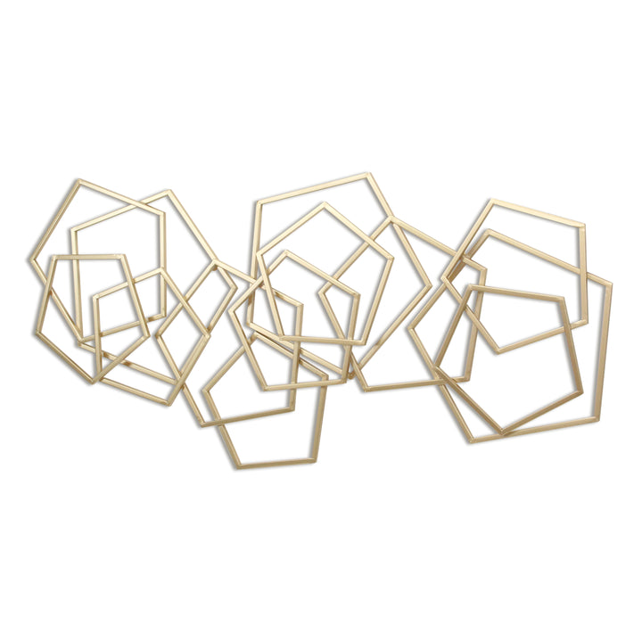 6092GD - Astraga Pentagon Wall Art - Gold