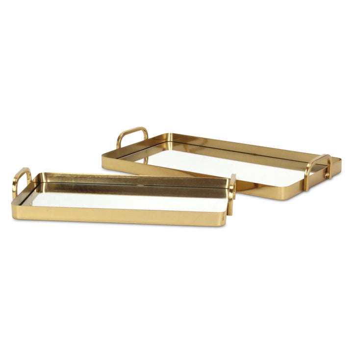 6096-2GD - Nuvelle Metal Mirrored Trays - Gold