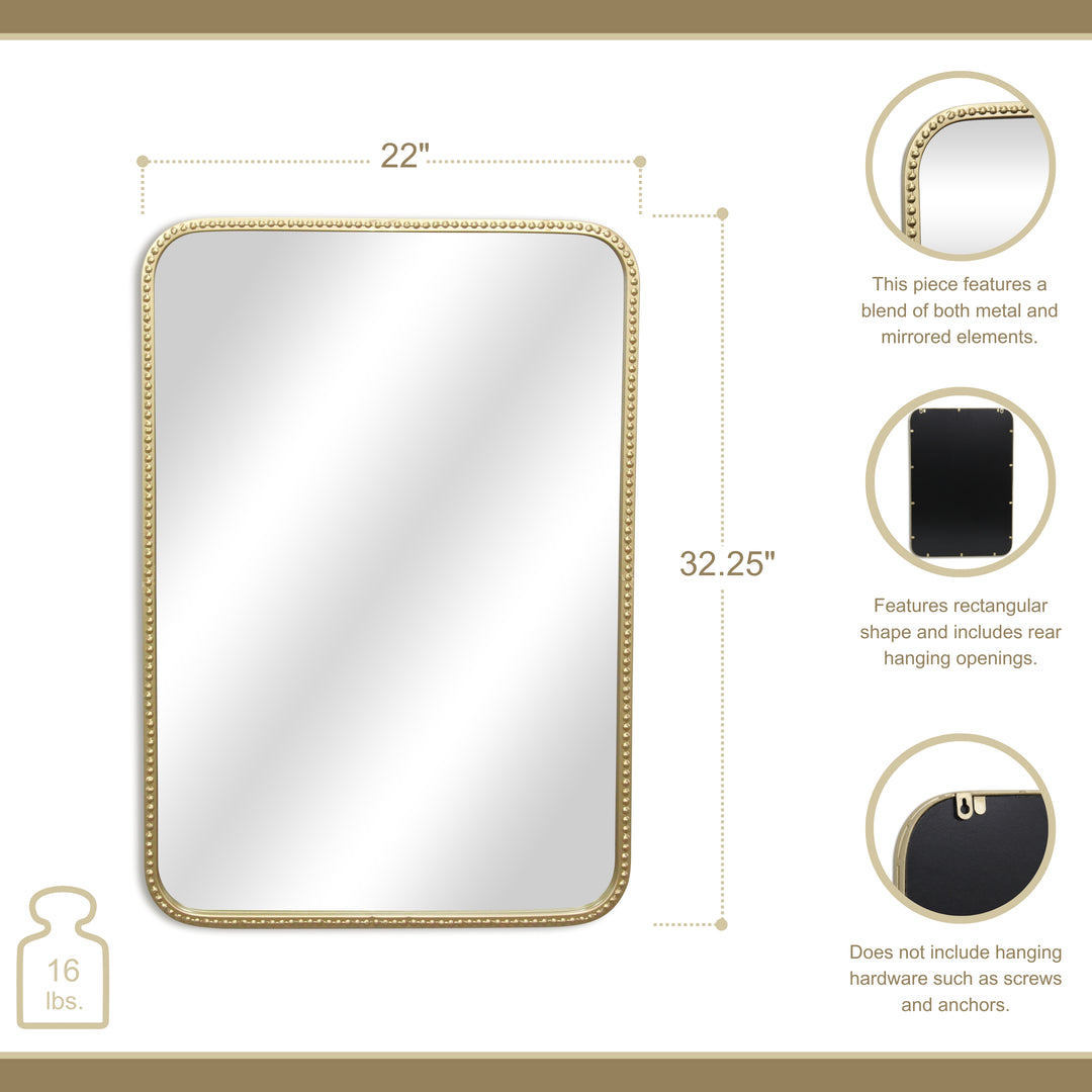 6099GD - Nuvelle Rectangular Mirror