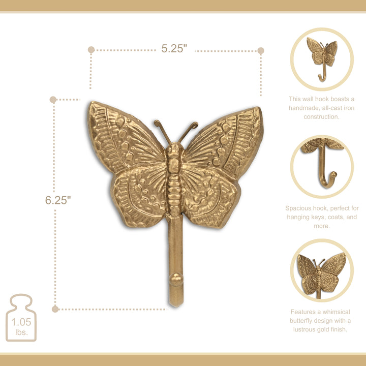 6113GD - Mythra Butterfly Cast Iron Hook