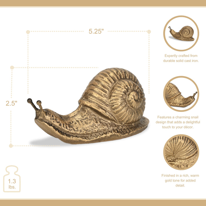 6127GD - Verdor Snail Cast Iron Decor