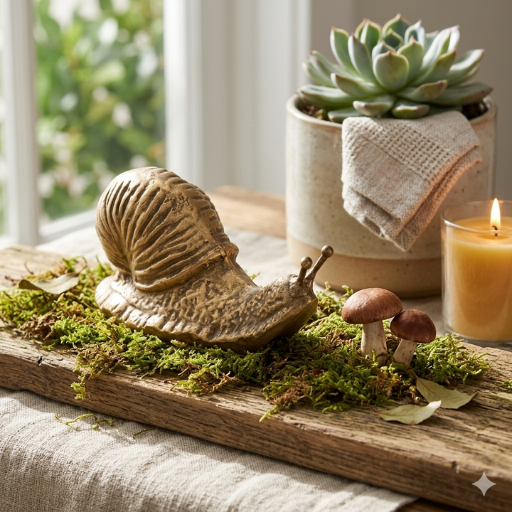 6127GD - Verdor Snail Cast Iron Decor
