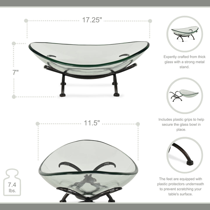6135OV - Olivan Tempered Glass Stand - Oval