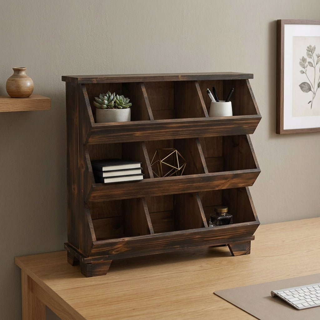 6161BR - Linden 9 Pocket Table Shelf
