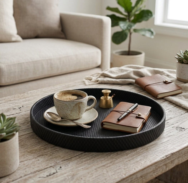 6174 - Tamsin Weave Pattern Round Tray