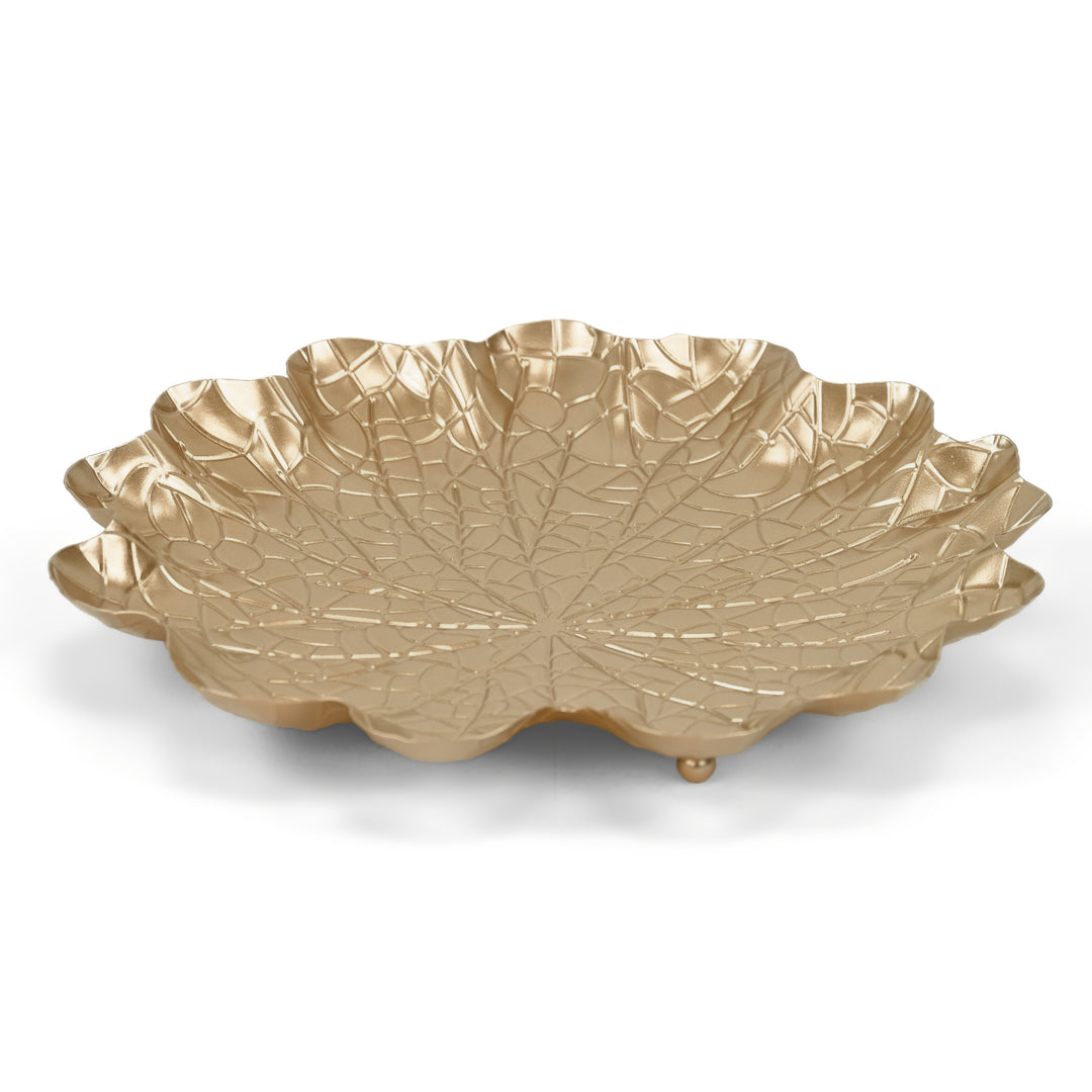 6195GD - Delphine Metal Lilypad Catchall Tray