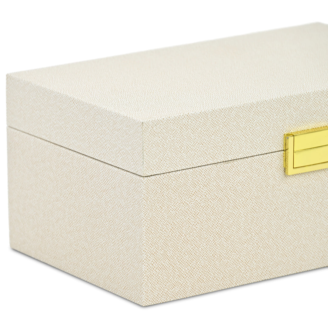 6201-2CR - Araminta Fabric Themed Vinyl Box Set - Cream