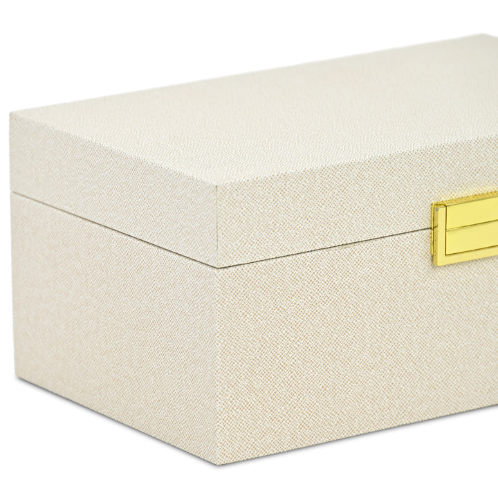 6201-2CR - Araminta Fabric Themed Vinyl Box Set - Cream