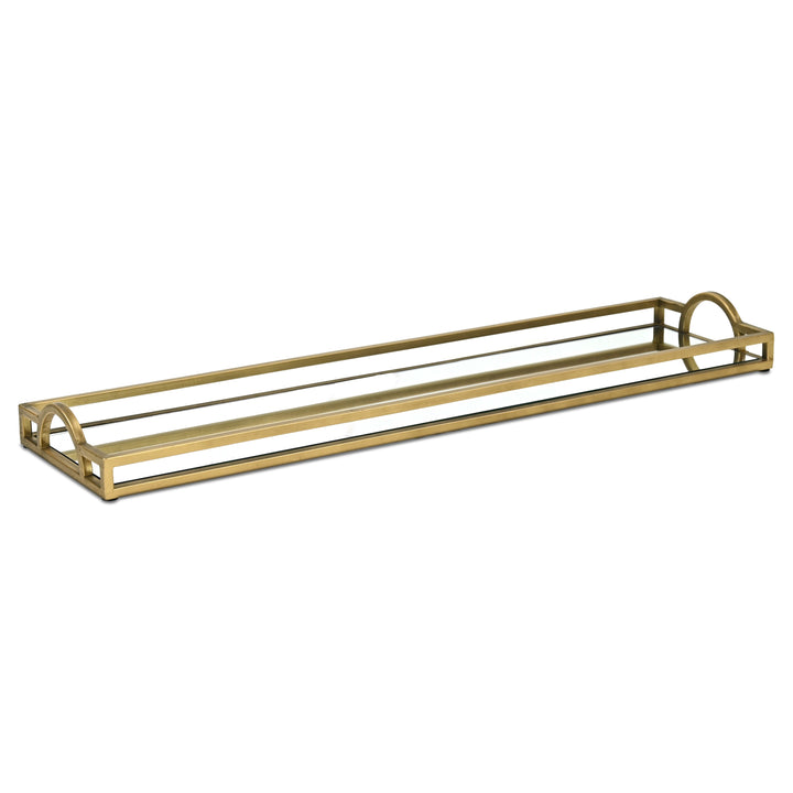 6215GD - Verena Gold Metal & Mirror Tray