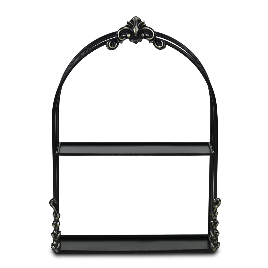 6230BK - Sophronia Two Tier Vintage Wall Shelf