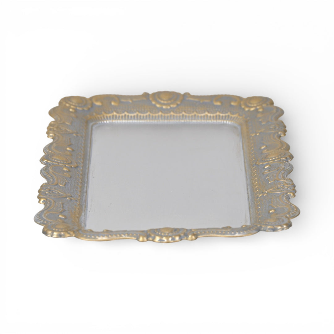 6243SV - Ecara Silver Metal Table Tray