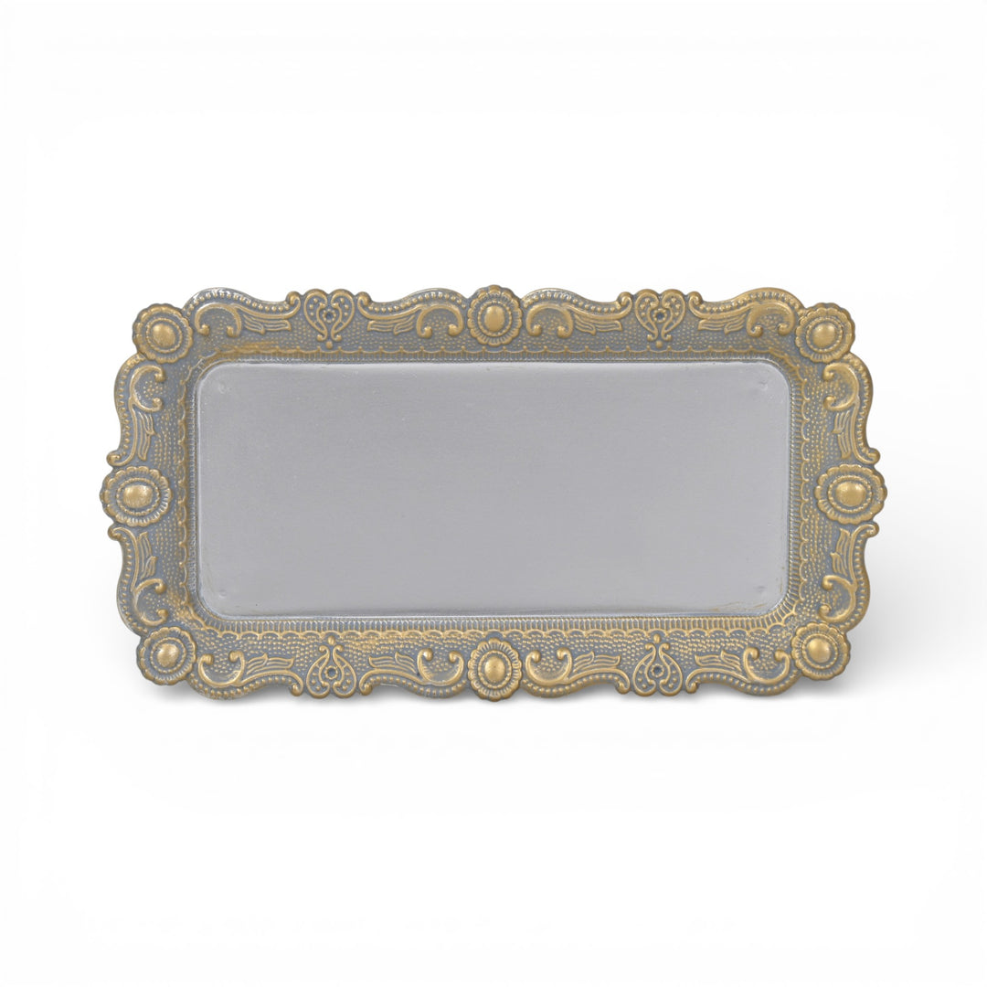 6243SV - Ecara Silver Metal Table Tray