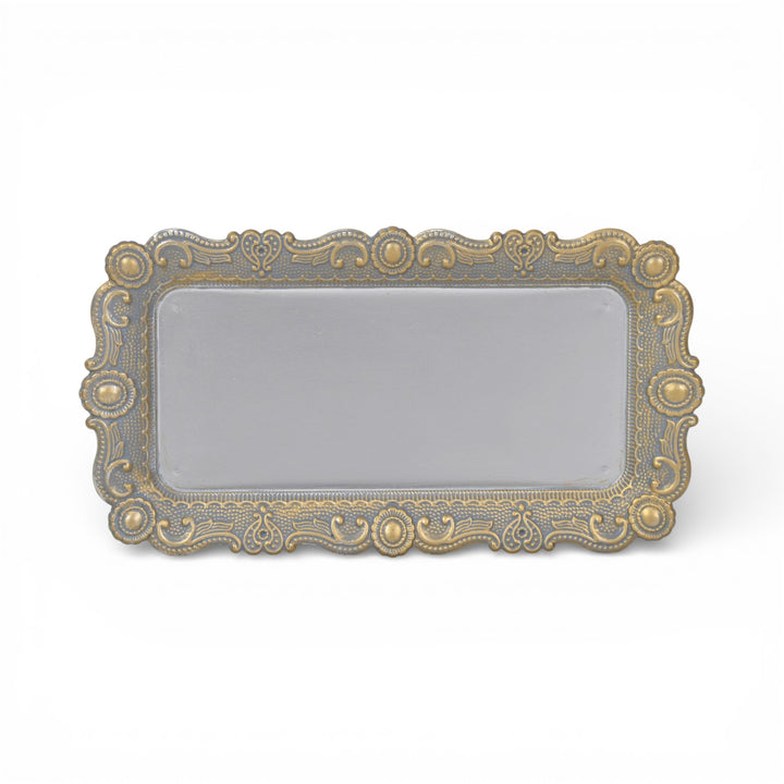 6243SV - Ecara Silver Metal Table Tray