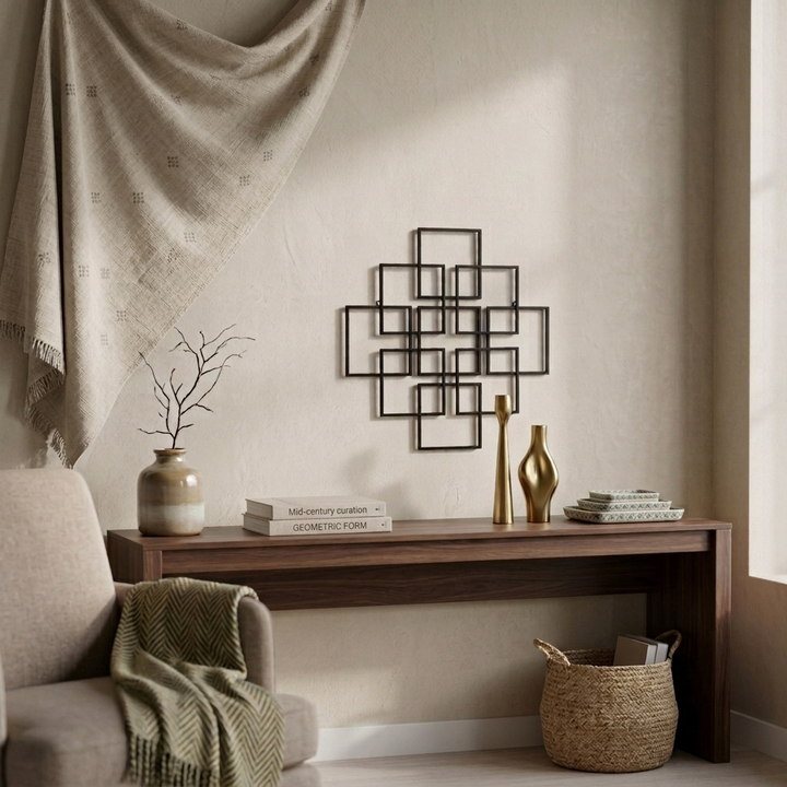 6246BK - Richese Repeating Square Decor - Black