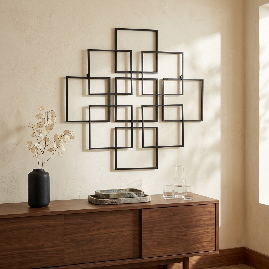 6246BK - Richese Repeating Square Decor - Black