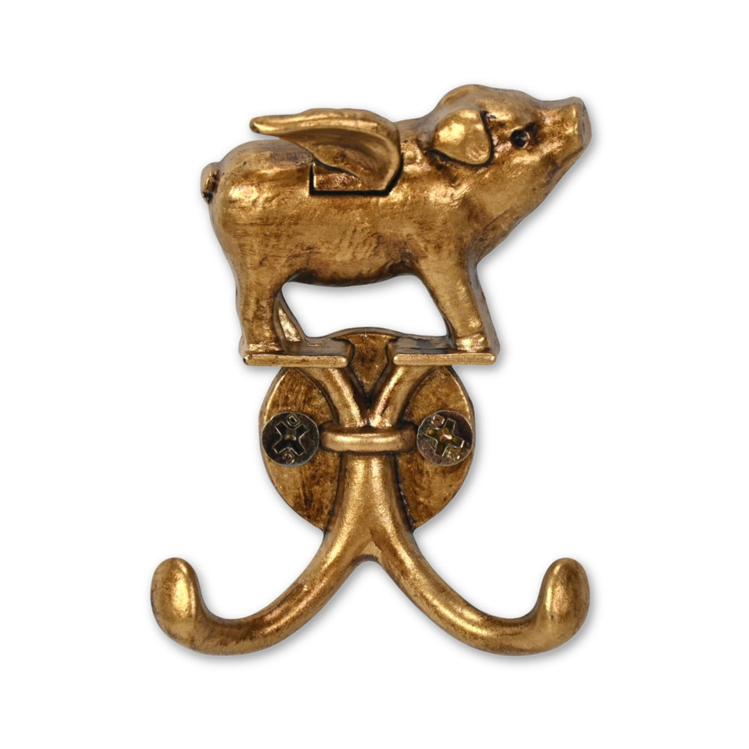 6249GD - Pecara Flying Pig Wall Hook