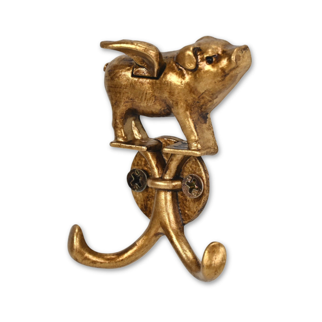 6249GD - Pecara Flying Pig Wall Hook