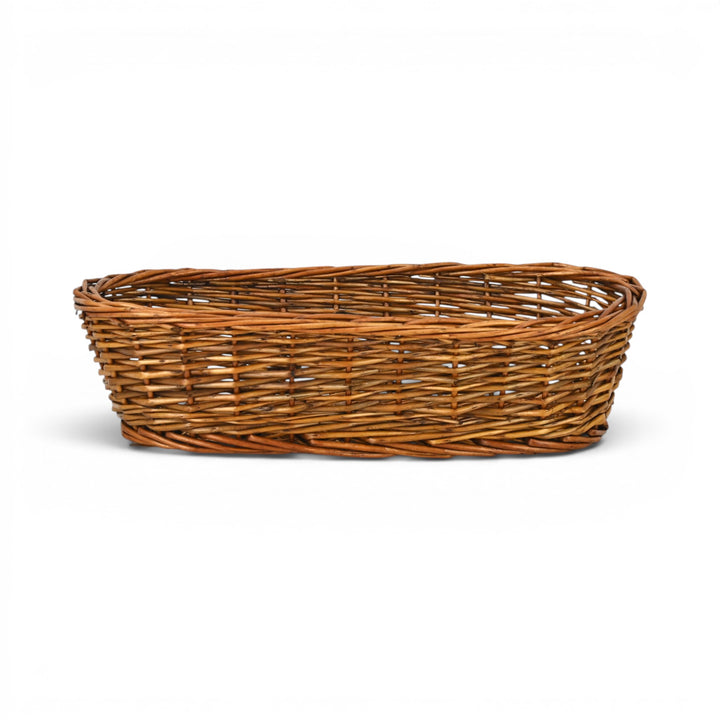 UW-38374-15SL - Panarium 15" Oval Willow Bread Basket  - Medium Brown