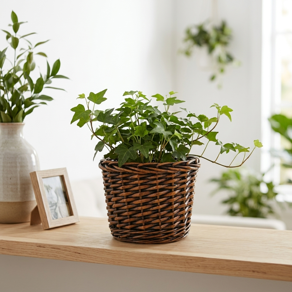 UW-9099-06DSMK - Mosi Round Willow Planter Basket - Extra Small