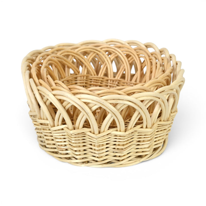 UW-9109OV-3 - Accalia Set of 3 Oval Willow Baskets - Light Brown