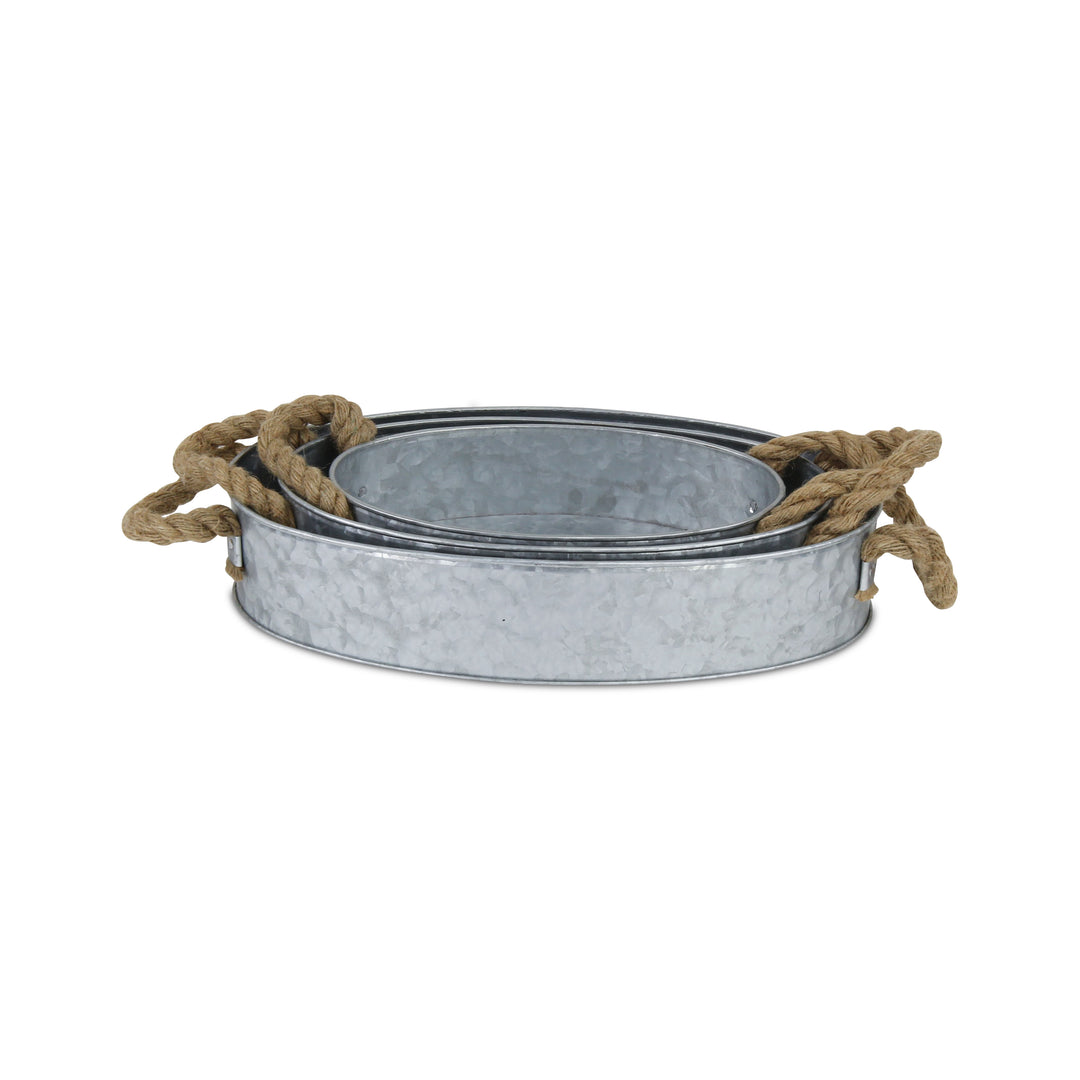 FP-3337-3 - Carlita Oval Metal Trays