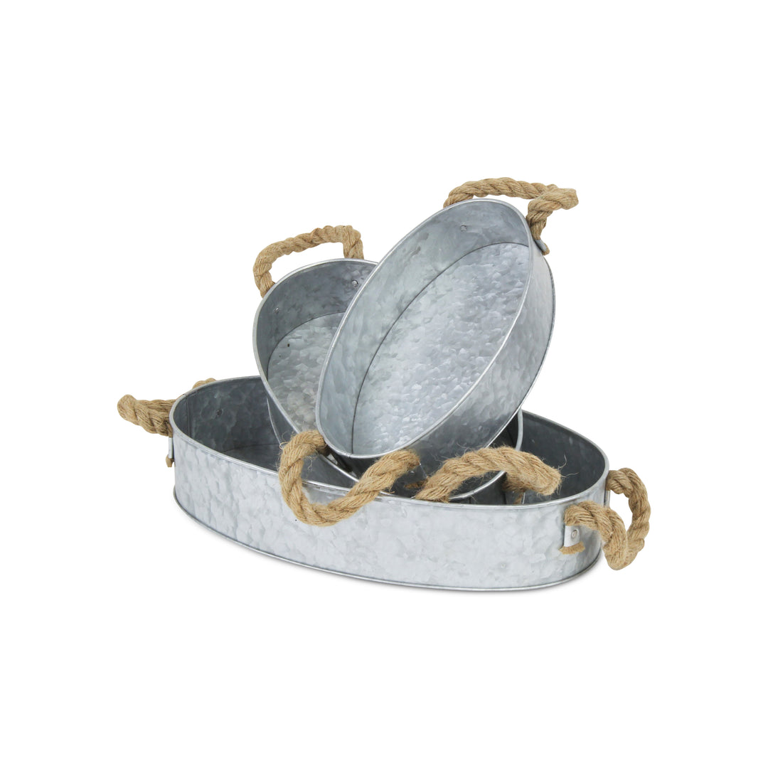 FP-3337-3 - Carlita Oval Metal Trays