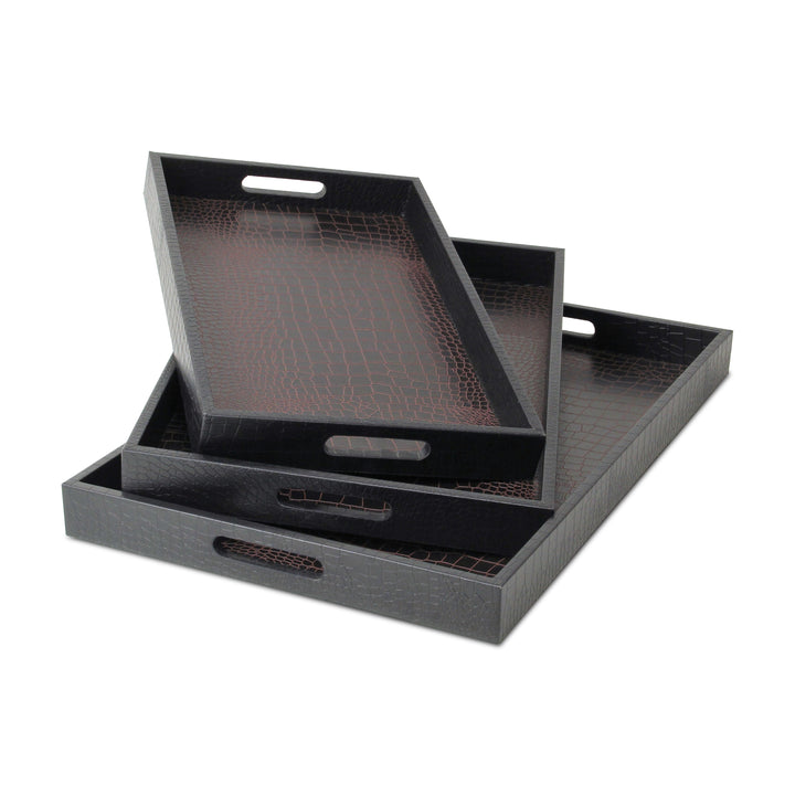 FP-3830-3 - Slade Faux Snakeskin Trays